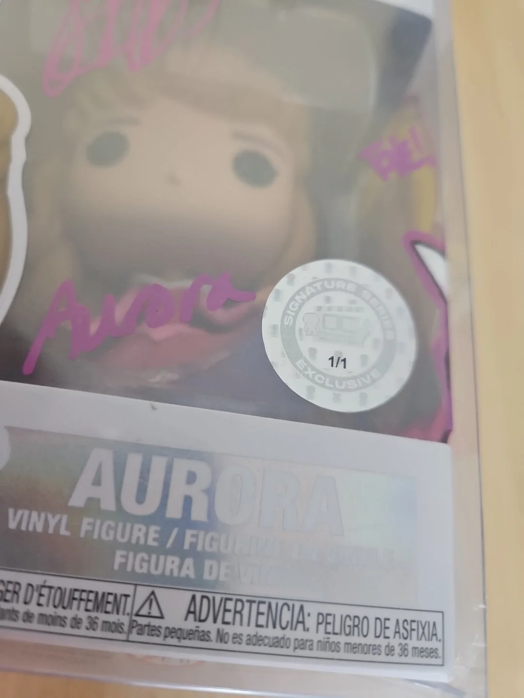 jennifer hale — Jennifer Hale Signed Funko POP Disney 100 1316 Aurora Signed & Tone OCCM COA, image 2
