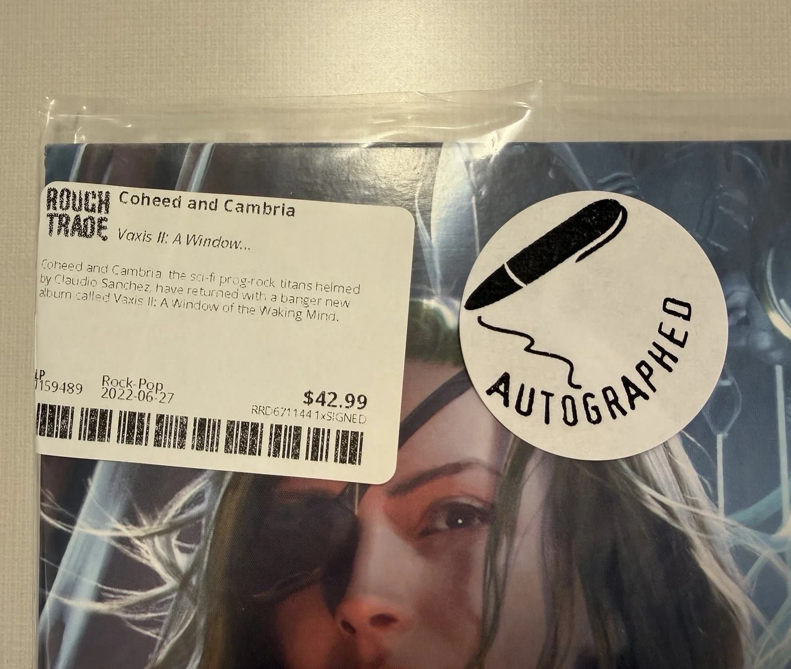 COHEED & CAMBRIA Signed Vinyl Autographed Vaxis II Auto LP Record, image 3
