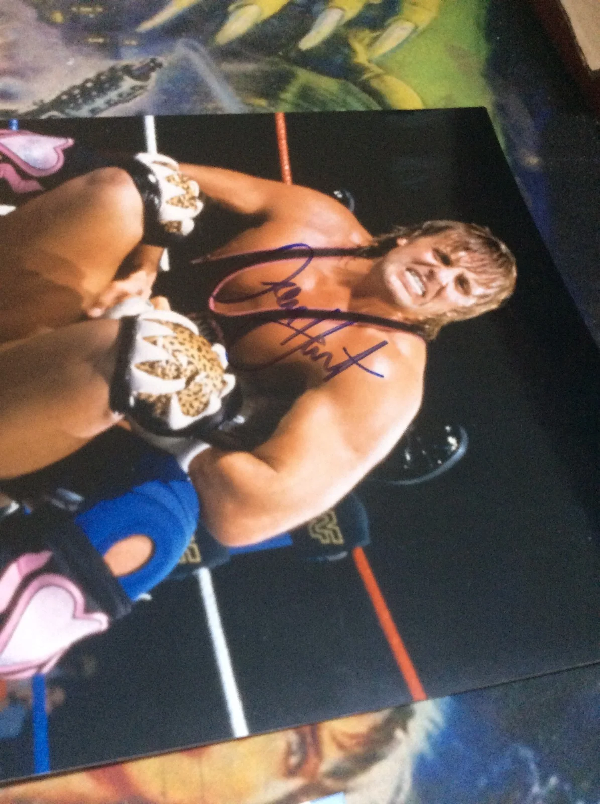 Owen Hart Signed 8x10 Original Promo Autograph Photo WWF BECKETT BAS COA, image 4