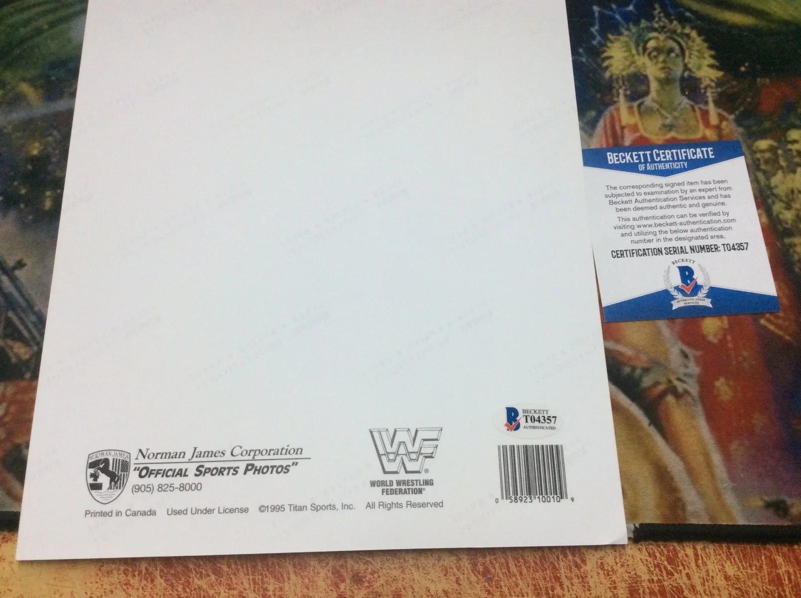 Owen Hart Signed 8x10 Original Promo Autograph Photo WWF BECKETT BAS COA, image 5