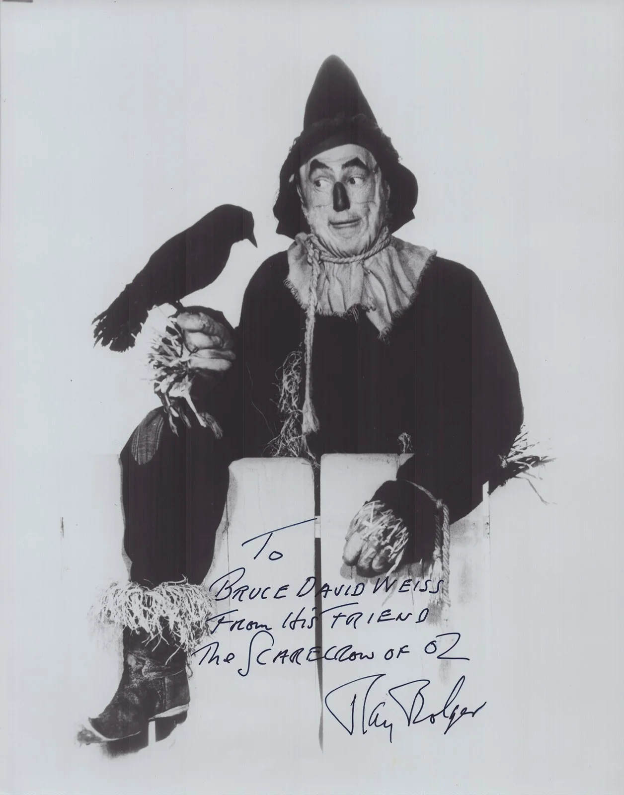 Ray Bolger — RAY BOLGER - AUTOGRAPHED INSCRIBED PHOTOGRAPH