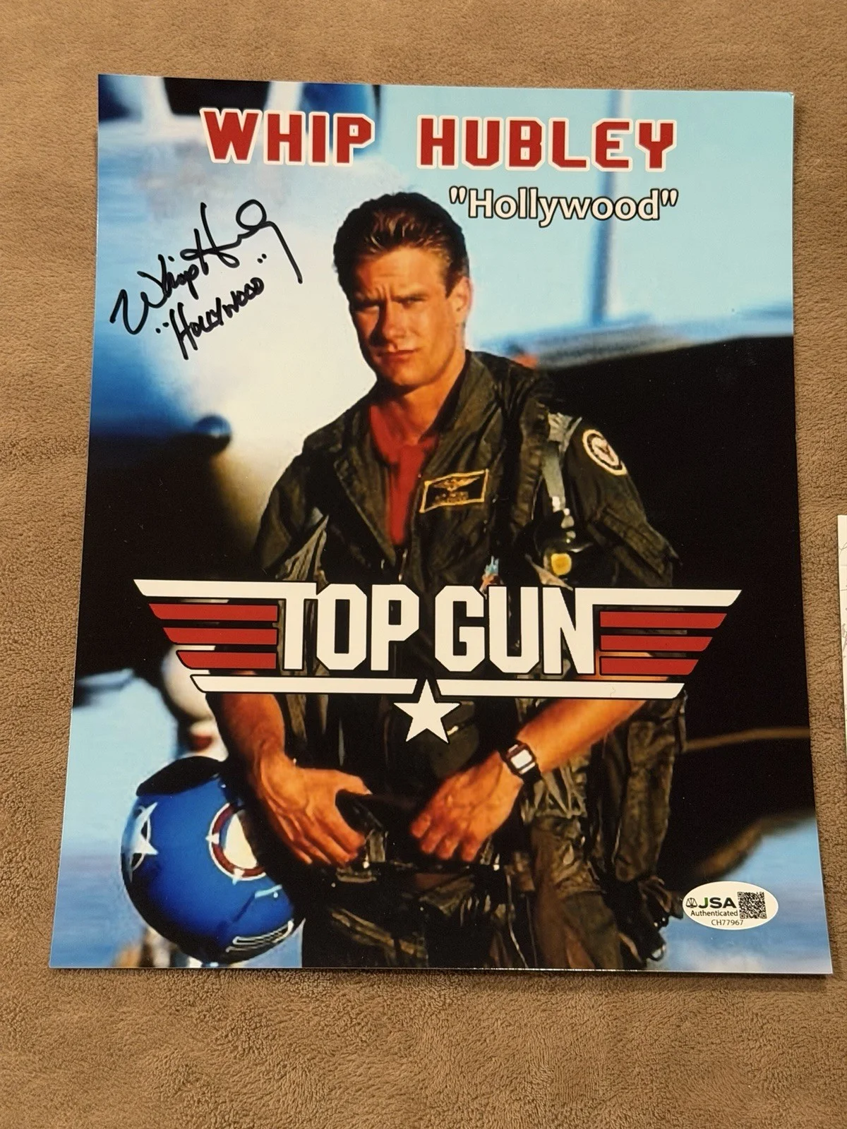 Whip Hubley Signed 8x10 Photo Top Gun JSA COA Autograph Authentic Hollywood, image 2