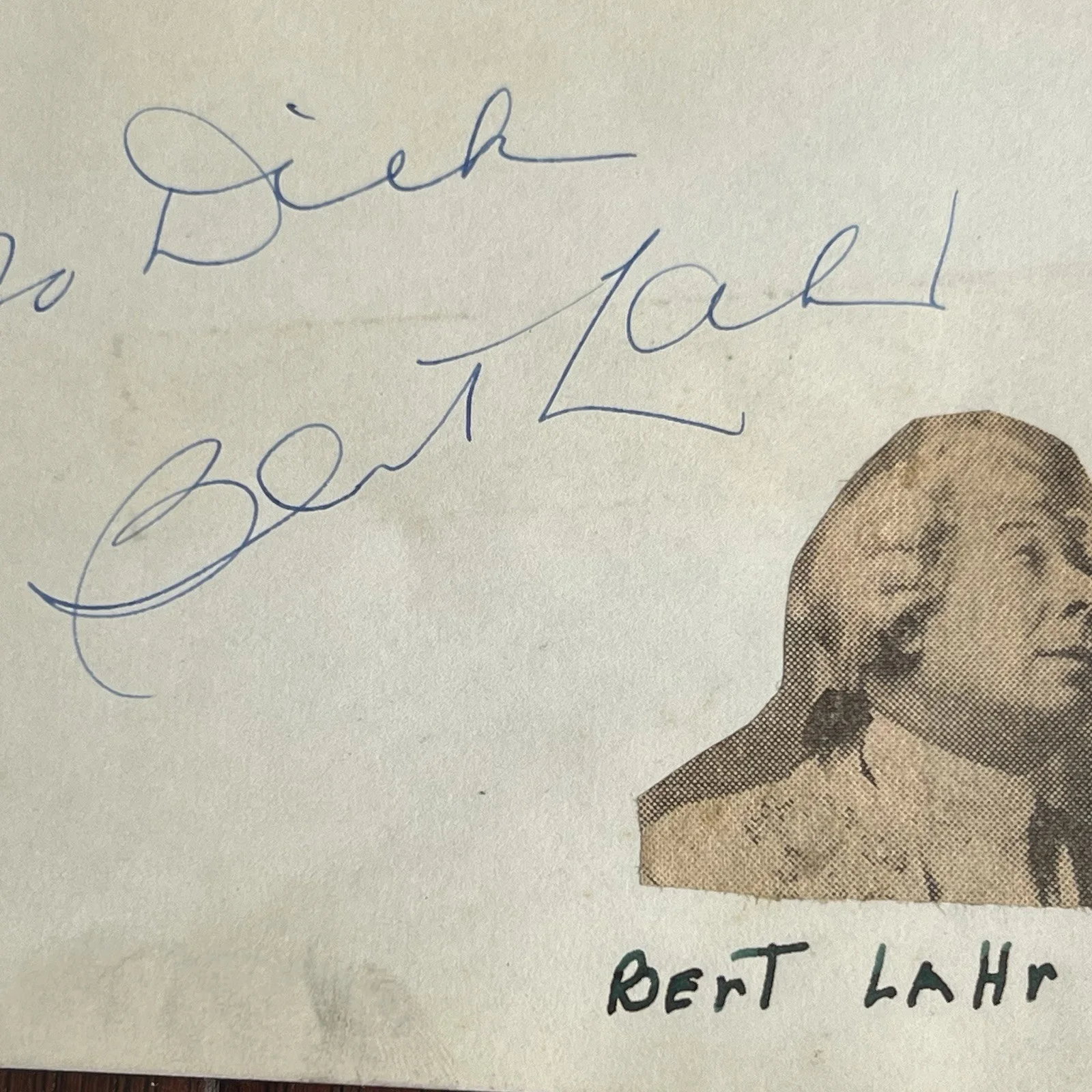 MARK HAMILL — BERT LAHR * PSA * "COWARDLY LION" Autograph Album Page Signed * WIZARD OF OZ, изображение 4