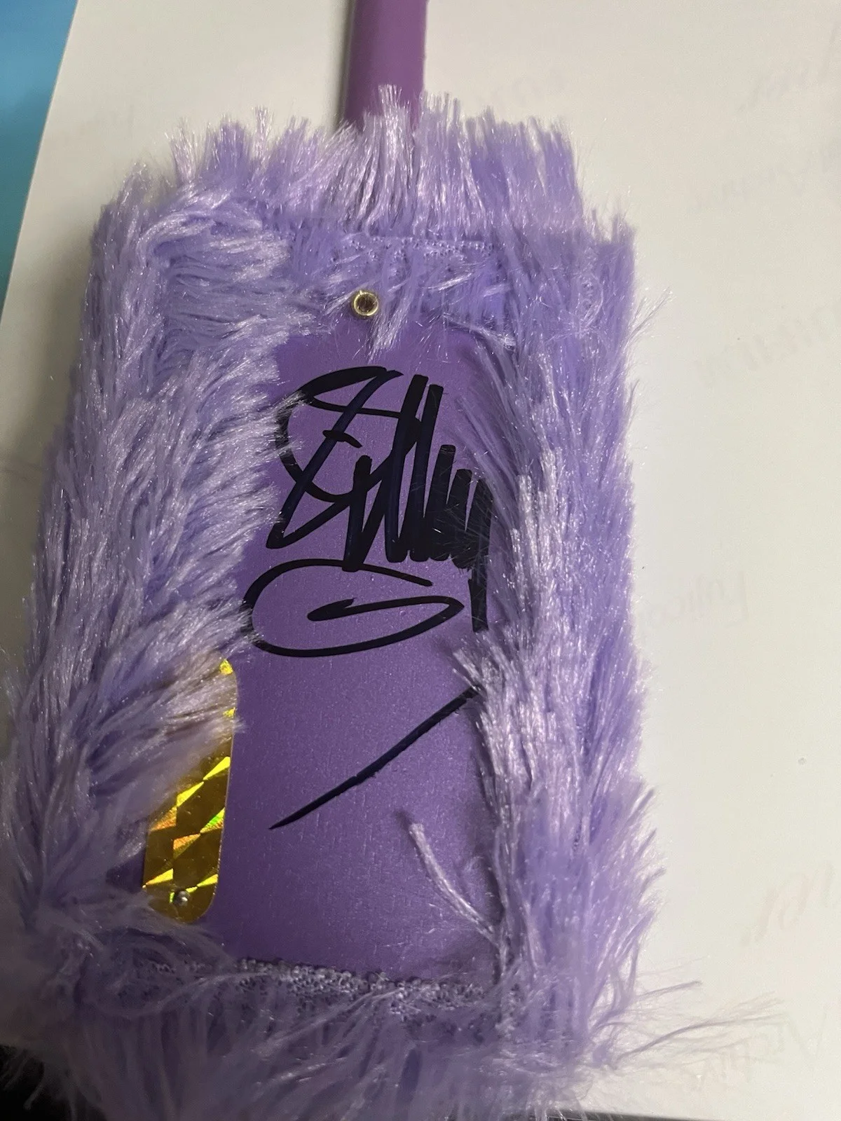 Autographed Billy Gibbons Mini Fur Guitar Premiere Collectibles Signed Limited, image 2
