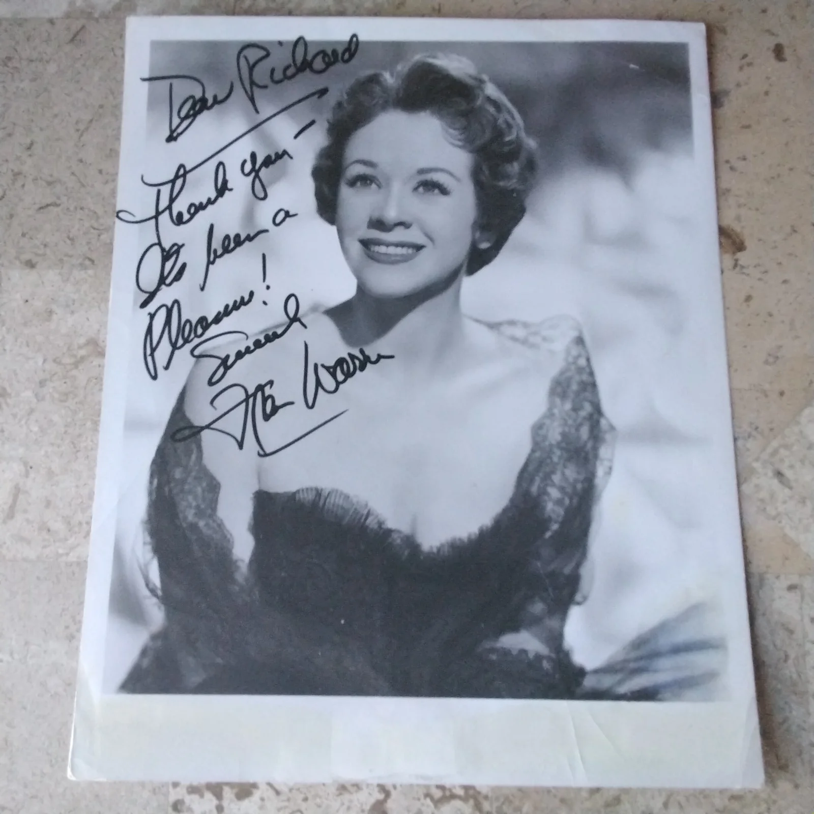 Fran Warren SIGNED Photo 50s Actress Singer It's Anybody's Heart Abbott Costello, изображение 2
