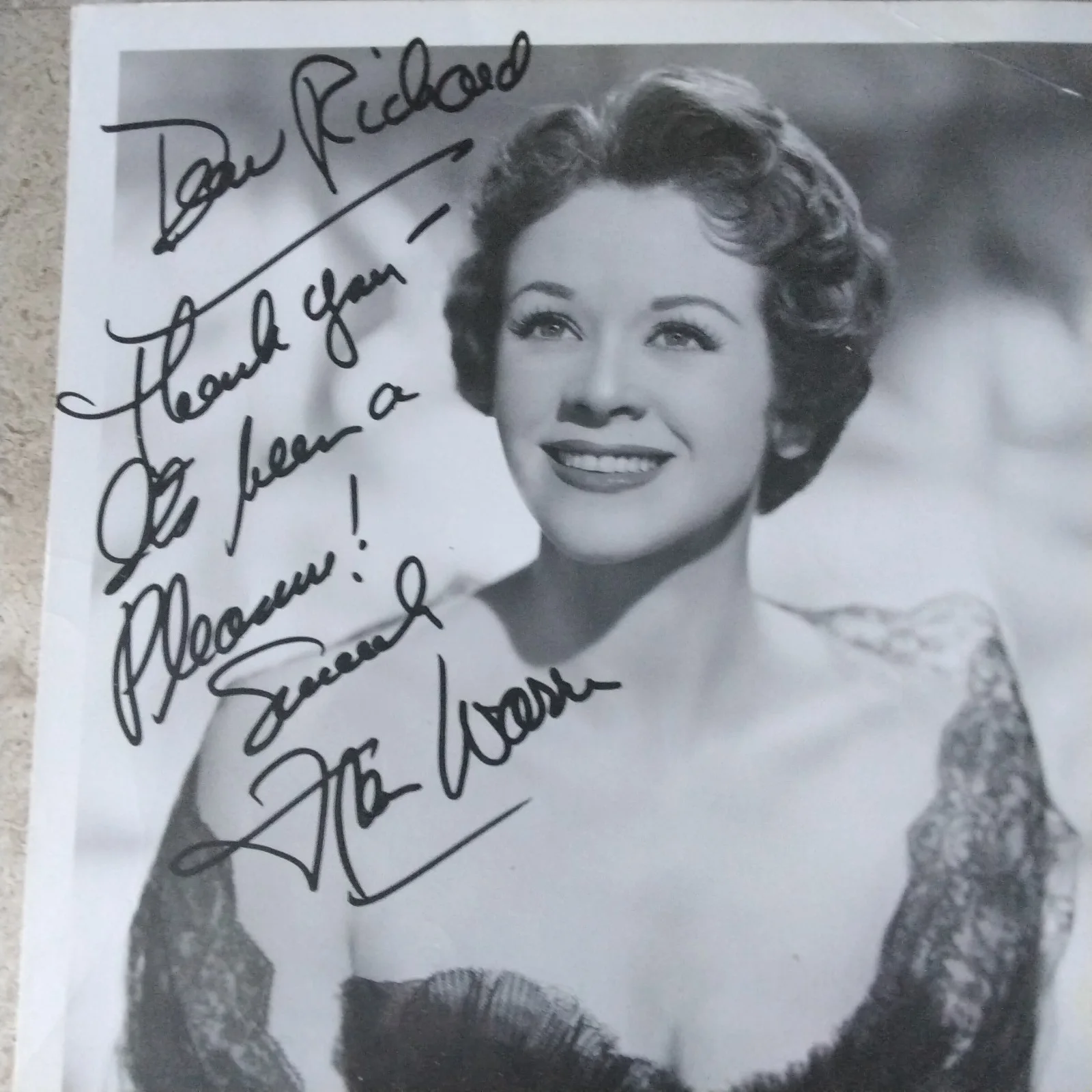 Fran Warren SIGNED Photo 50s Actress Singer It's Anybody's Heart Abbott Costello, изображение 3