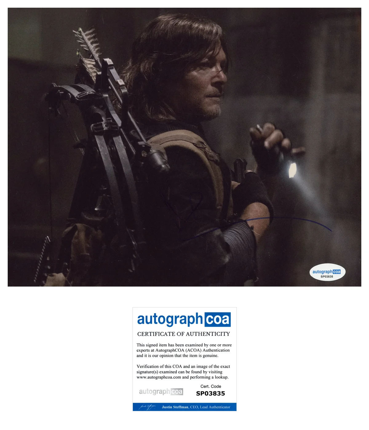 Norman Reedus Walking Dead Autographed Signed 8x10 Photo ACOA, image 2