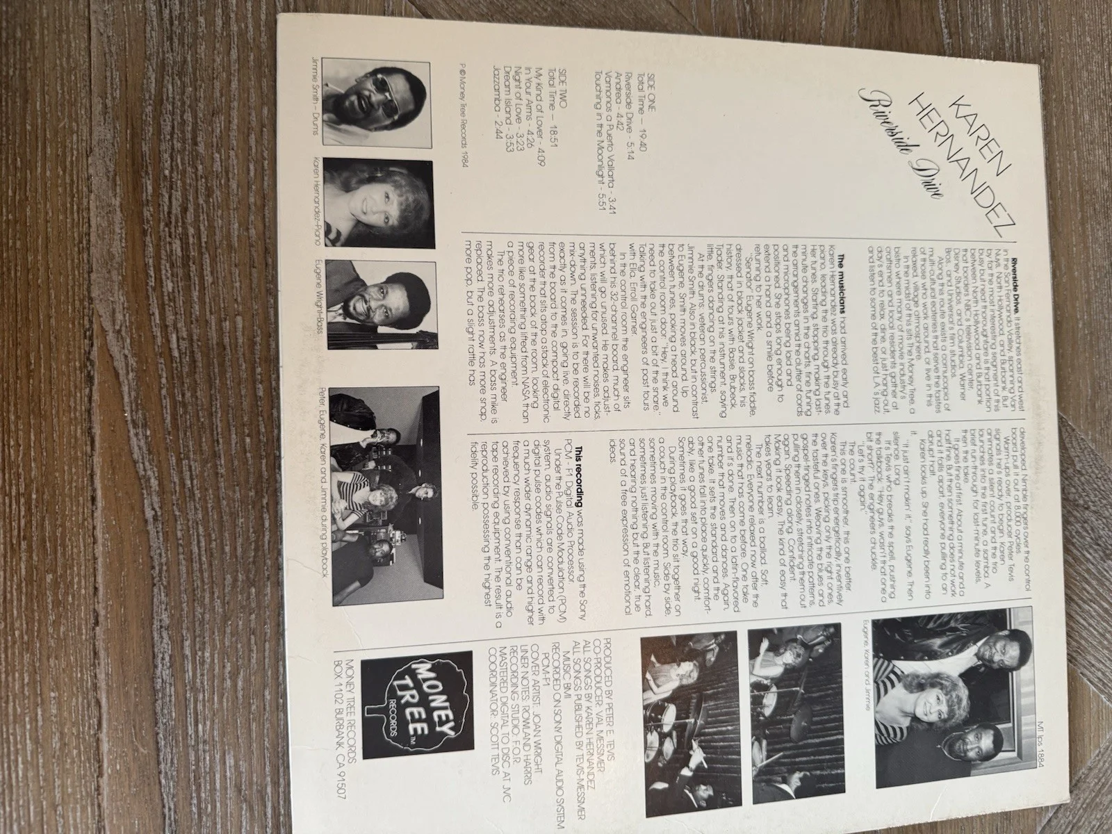 Autographed Vinyl Album Karen Hernandez Riverside Drive, image 2