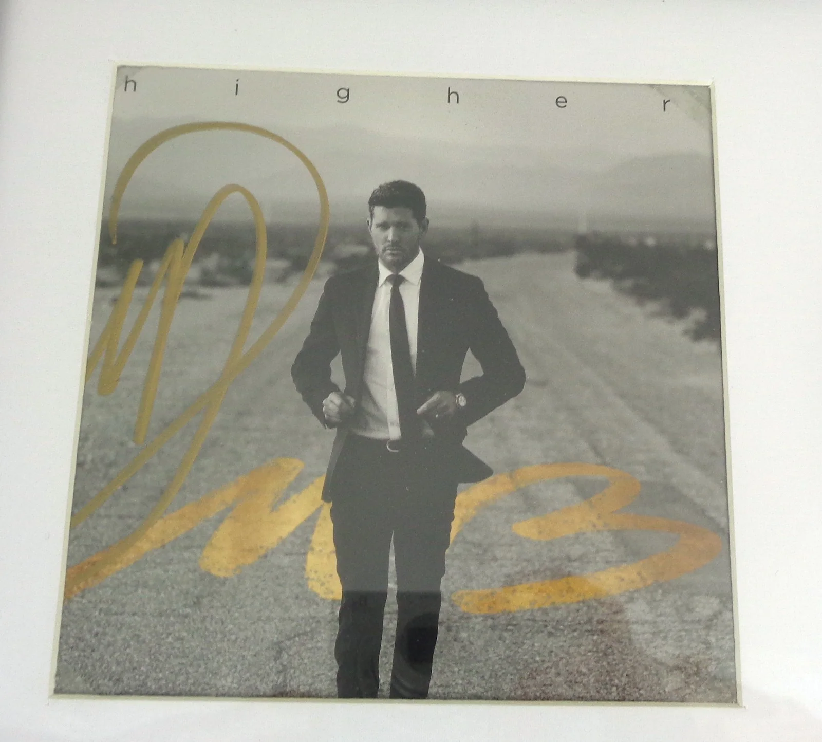 Michael Buble — Michael Buble Signed Autograph Higher CD Framed PSA/DNA COA, image 2