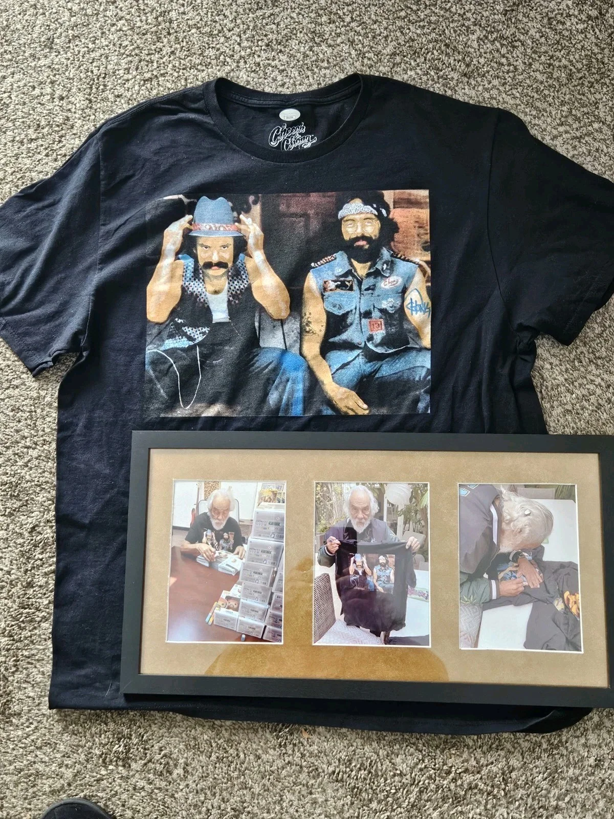Cheech Marin — Tommy Chong Signed Personal Cheech & Chong T-Shirt Autographed JSA COA with Pics, изображение 5
