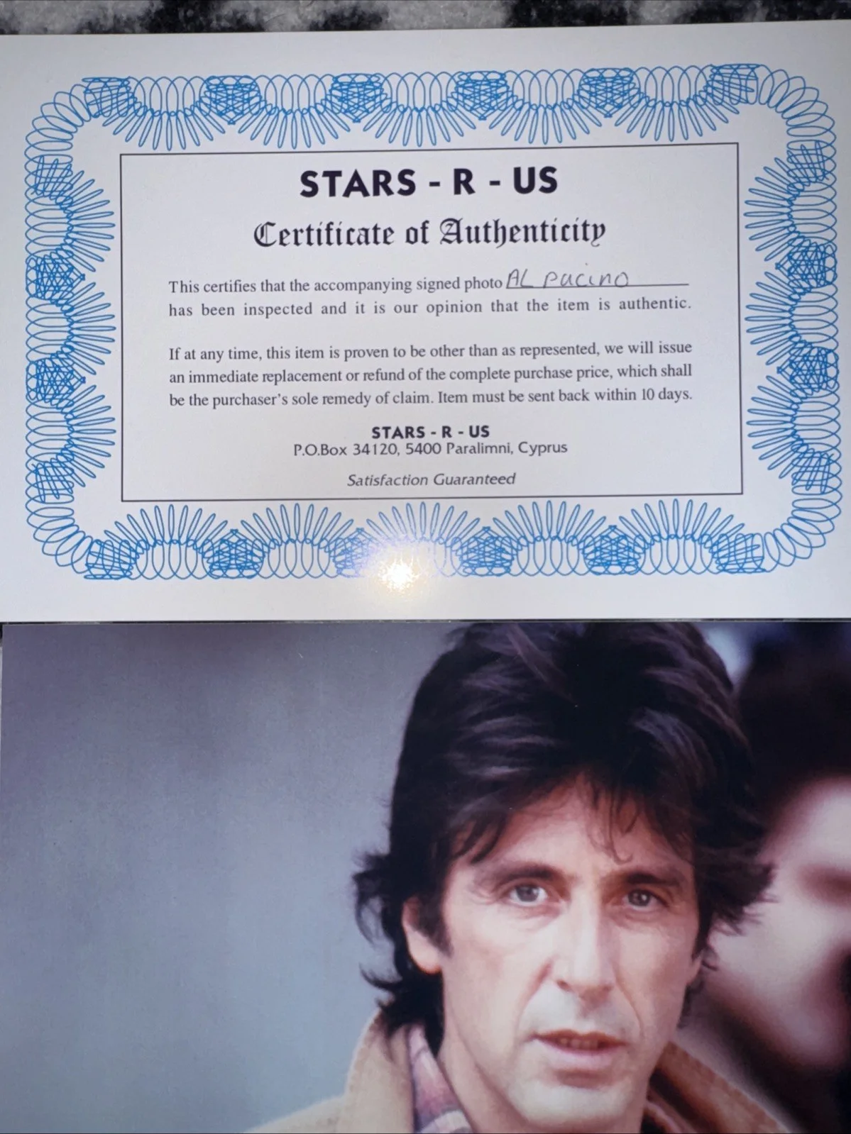 Al Pacino — Authentic Signed Al Pacino 8x10 Photo, image 2