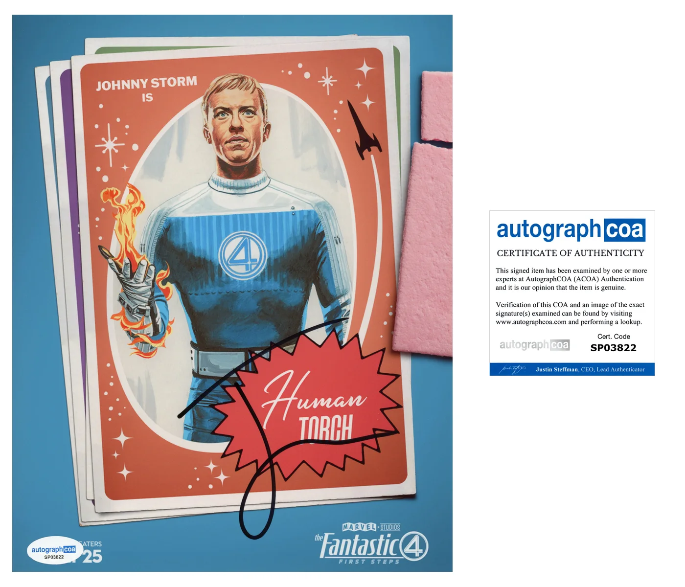 Joseph Quinn Fantastic Four Autographed Signed 8x10 Photo ACOA, image 2