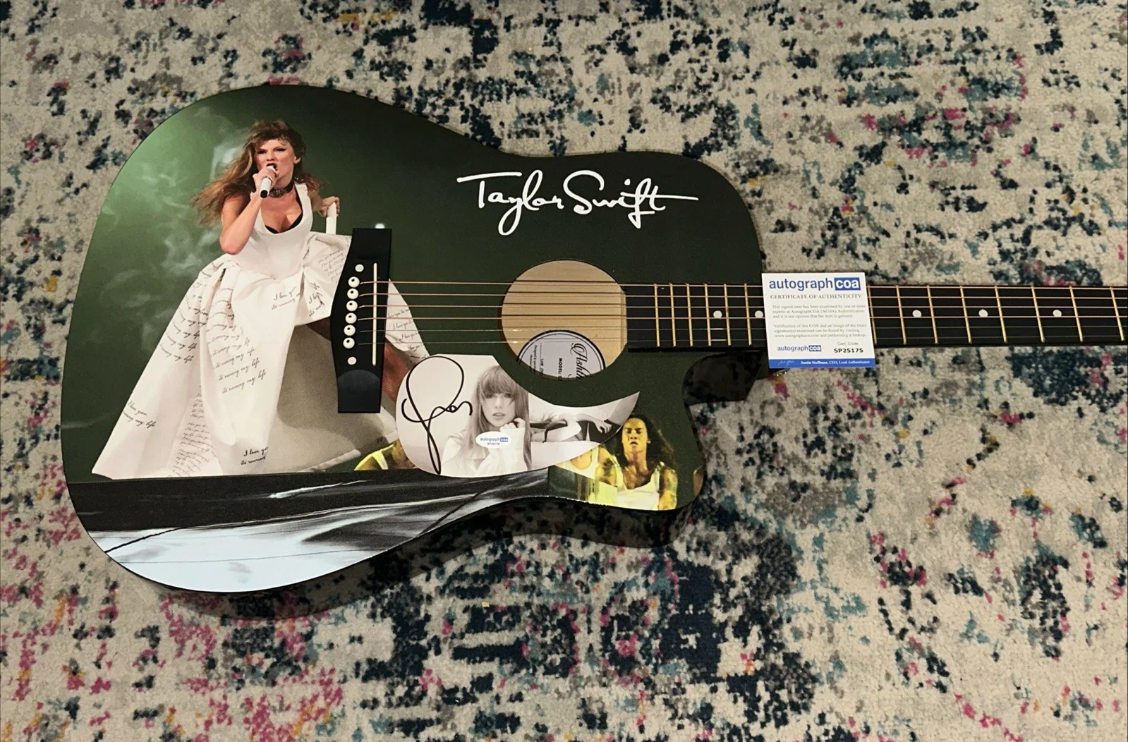 🎄🚨Rare TAYLOR SWIFT Signed CUSTOM FULL SIZE Acoustic Guitar Country ACOA🚨🎁🎅, изображение 2