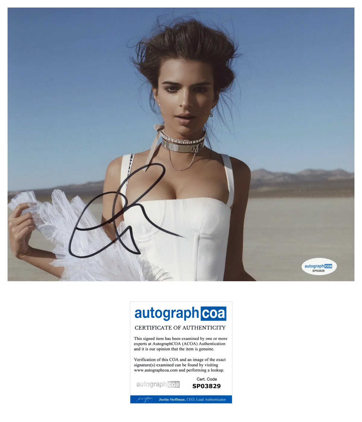 Emily Ratajkowski Sexy Autographed Signed 8x10 Photo ACOA, image 2
