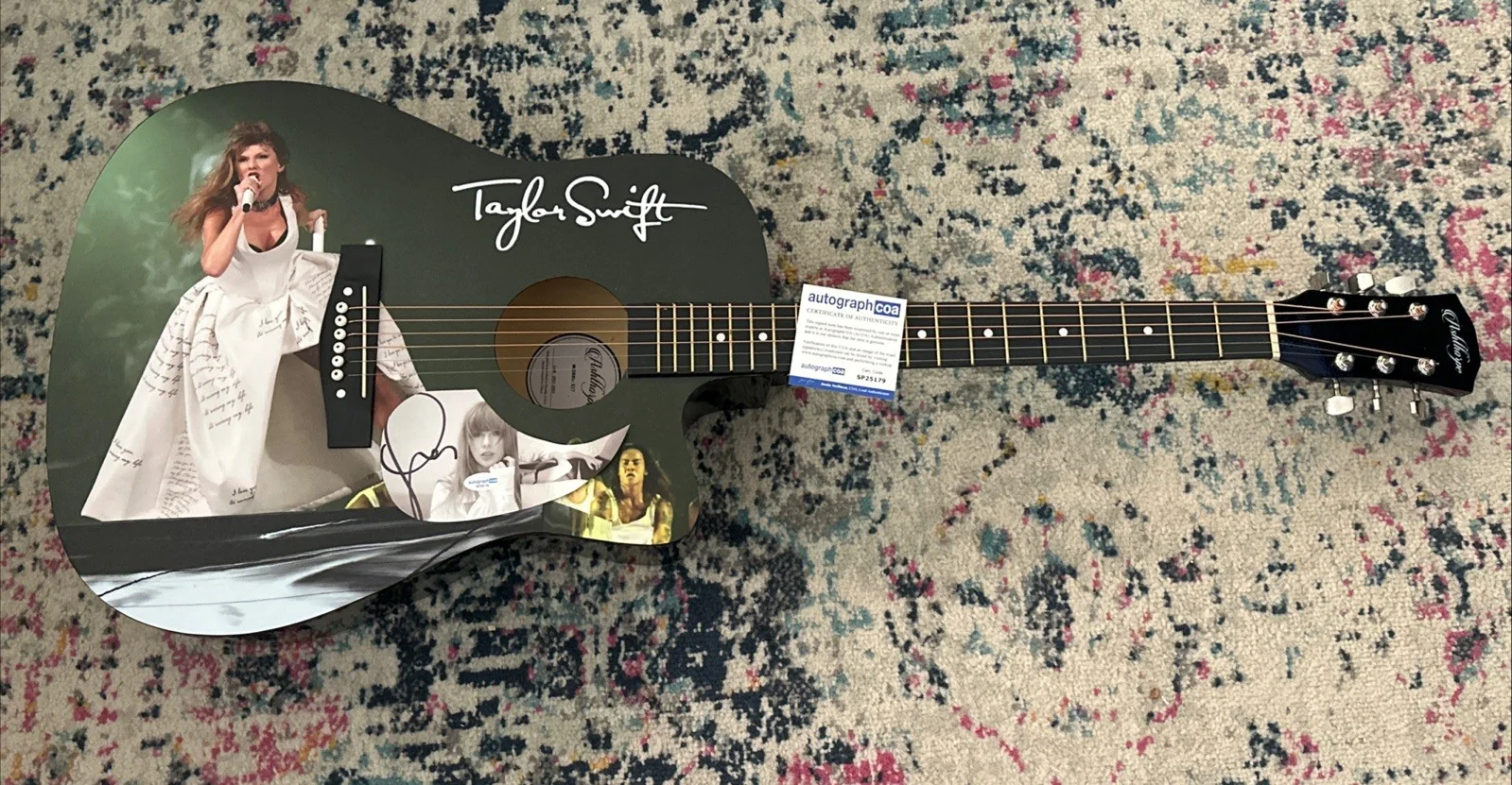 🎄🚨Rare TAYLOR SWIFT Signed CUSTOM FULL SIZE Acoustic Guitar Country ACOA🚨🎁🎅, изображение 5