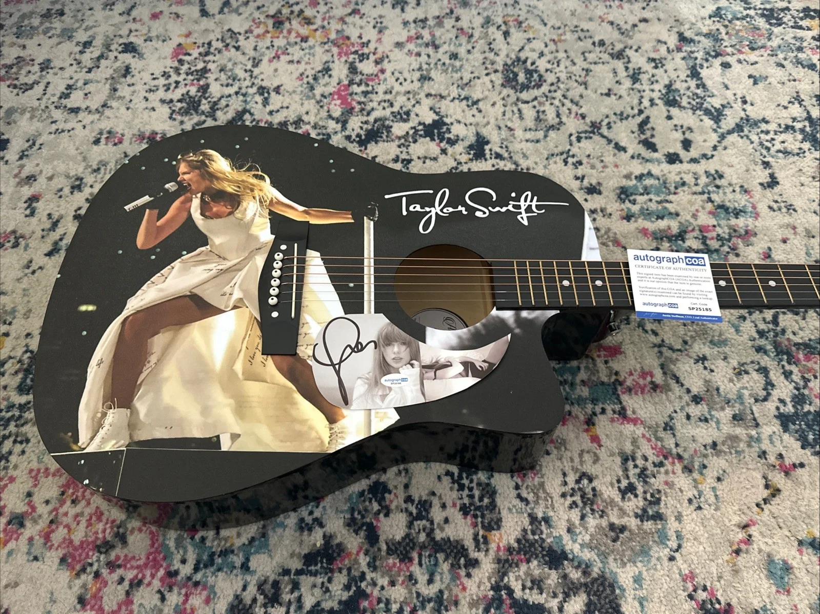 🎄🚨Rare TAYLOR SWIFT Signed CUSTOM FULL SIZE Acoustic Guitar Country ACOA🚨🎁🎅, изображение 2