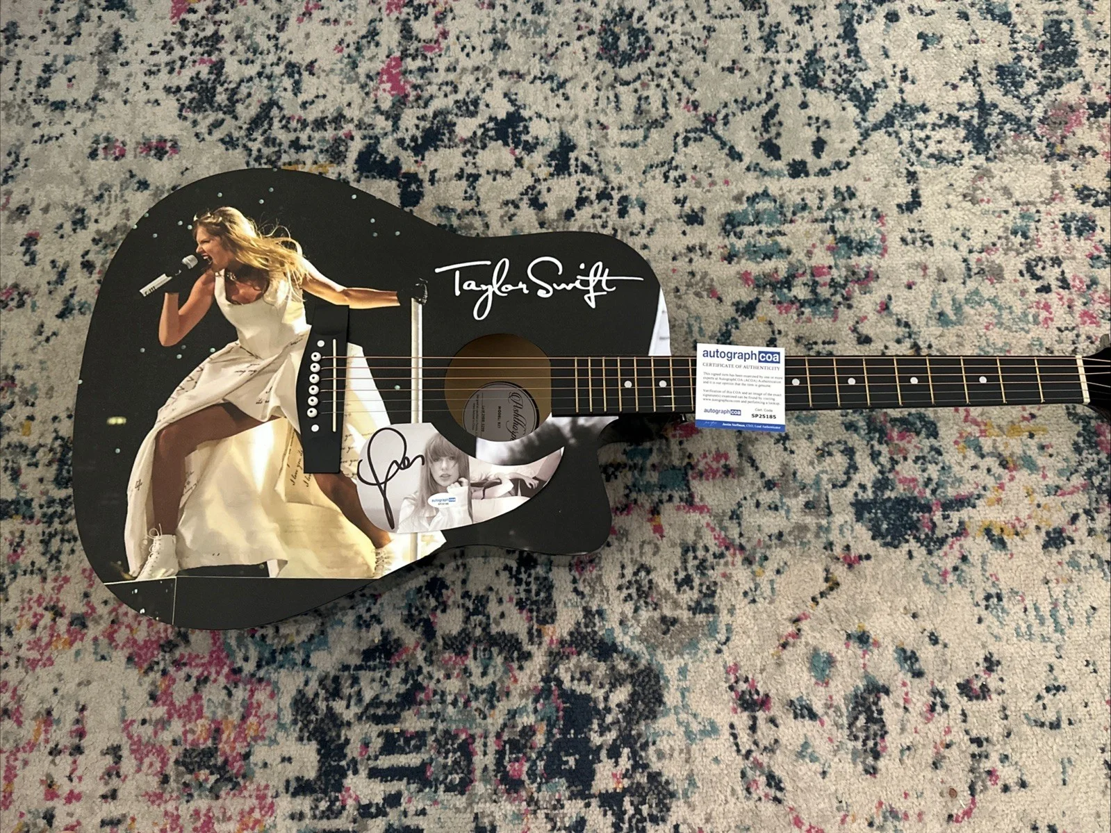 🎄🚨Rare TAYLOR SWIFT Signed CUSTOM FULL SIZE Acoustic Guitar Country ACOA🚨🎁🎅, изображение 4