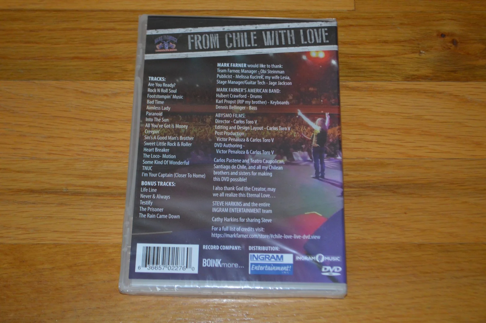 Mark Farner's Signed American Band "From Chile With Love" DVD ~ Grand Funk RR, изображение 3