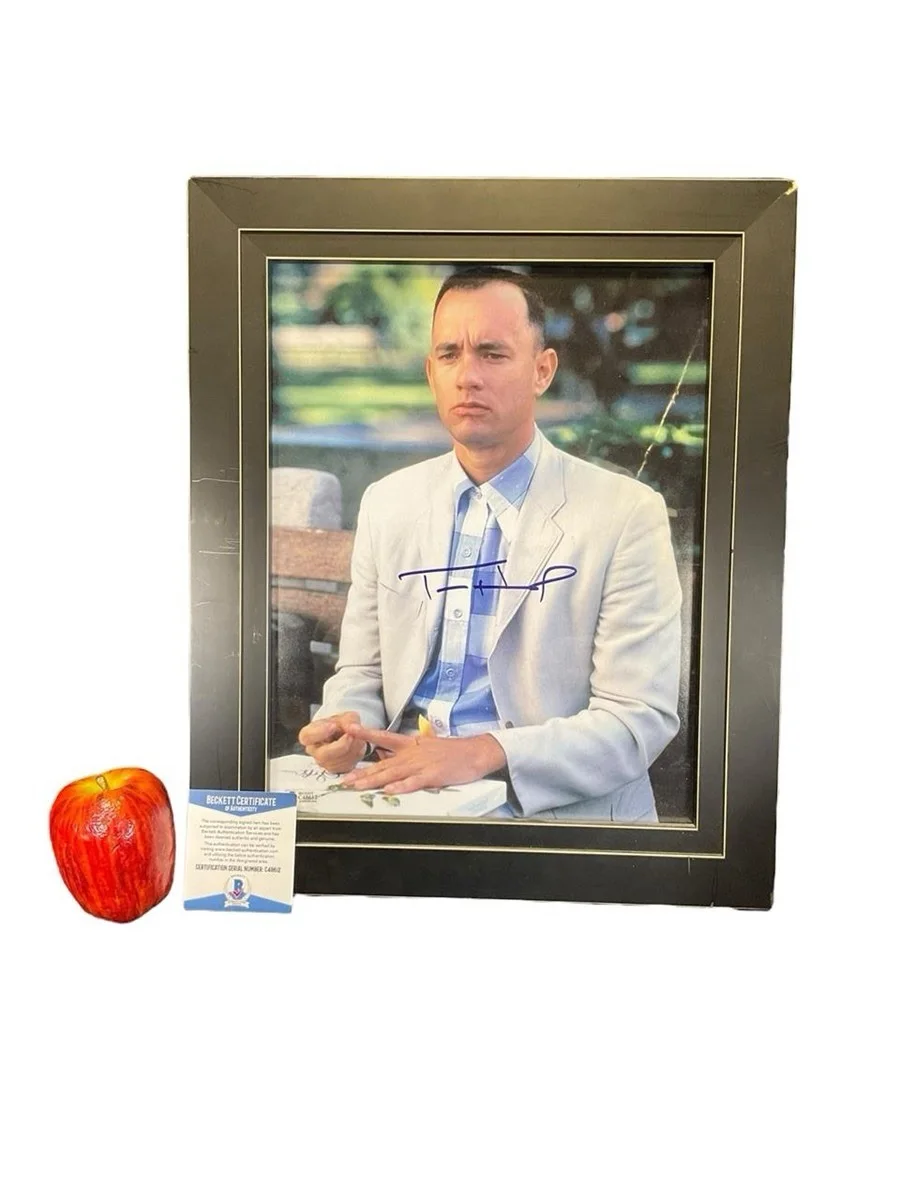 Forrest Gump Tom Hanks Signed Framed Movie Photo Beckett COA, image 2