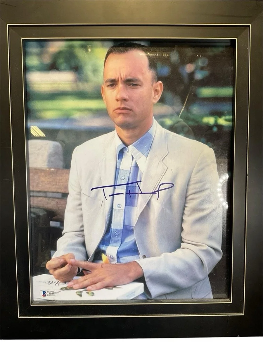 Forrest Gump Tom Hanks Signed Framed Movie Photo Beckett COA, image 3