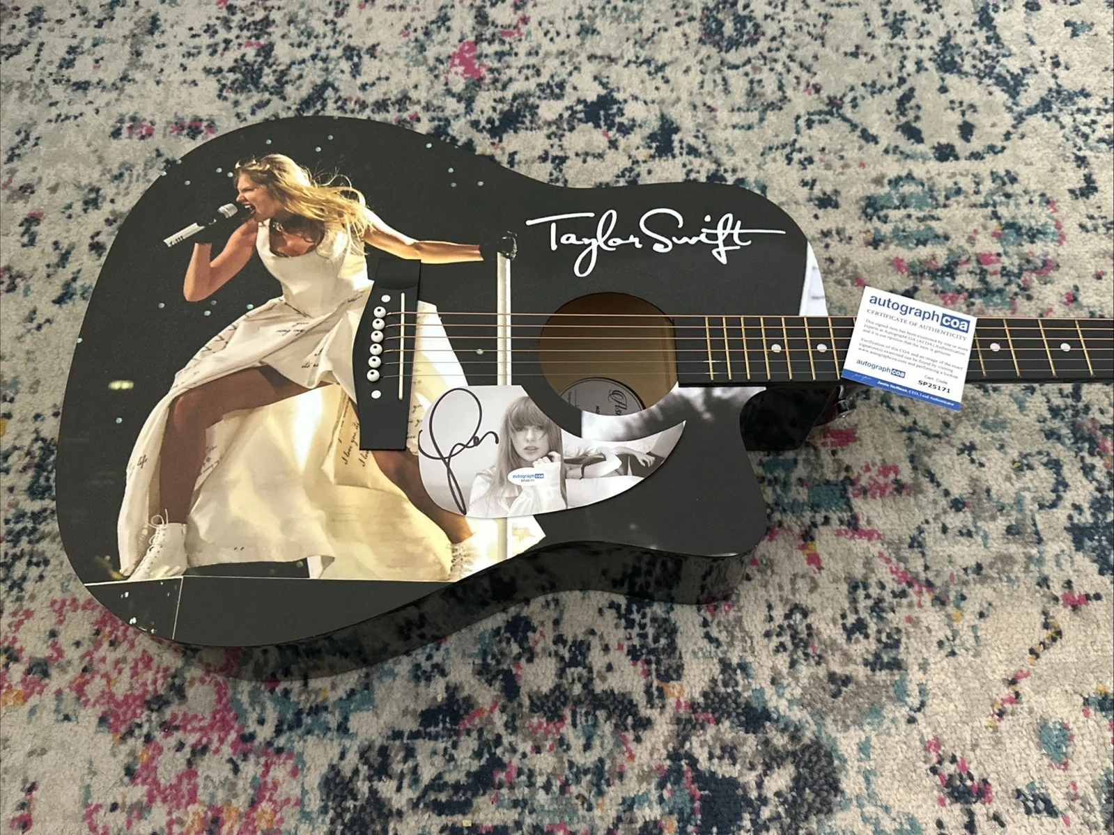 🎄🚨Rare TAYLOR SWIFT Signed CUSTOM FULL SIZE Acoustic Guitar Country ACOA🚨🎁🎅, изображение 2