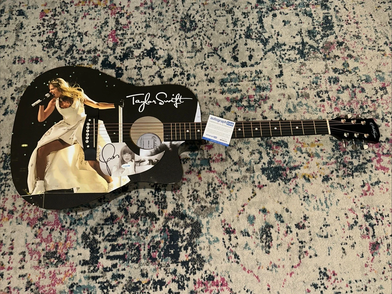 🎄🚨Rare TAYLOR SWIFT Signed CUSTOM FULL SIZE Acoustic Guitar Country ACOA🚨🎁🎅, изображение 4