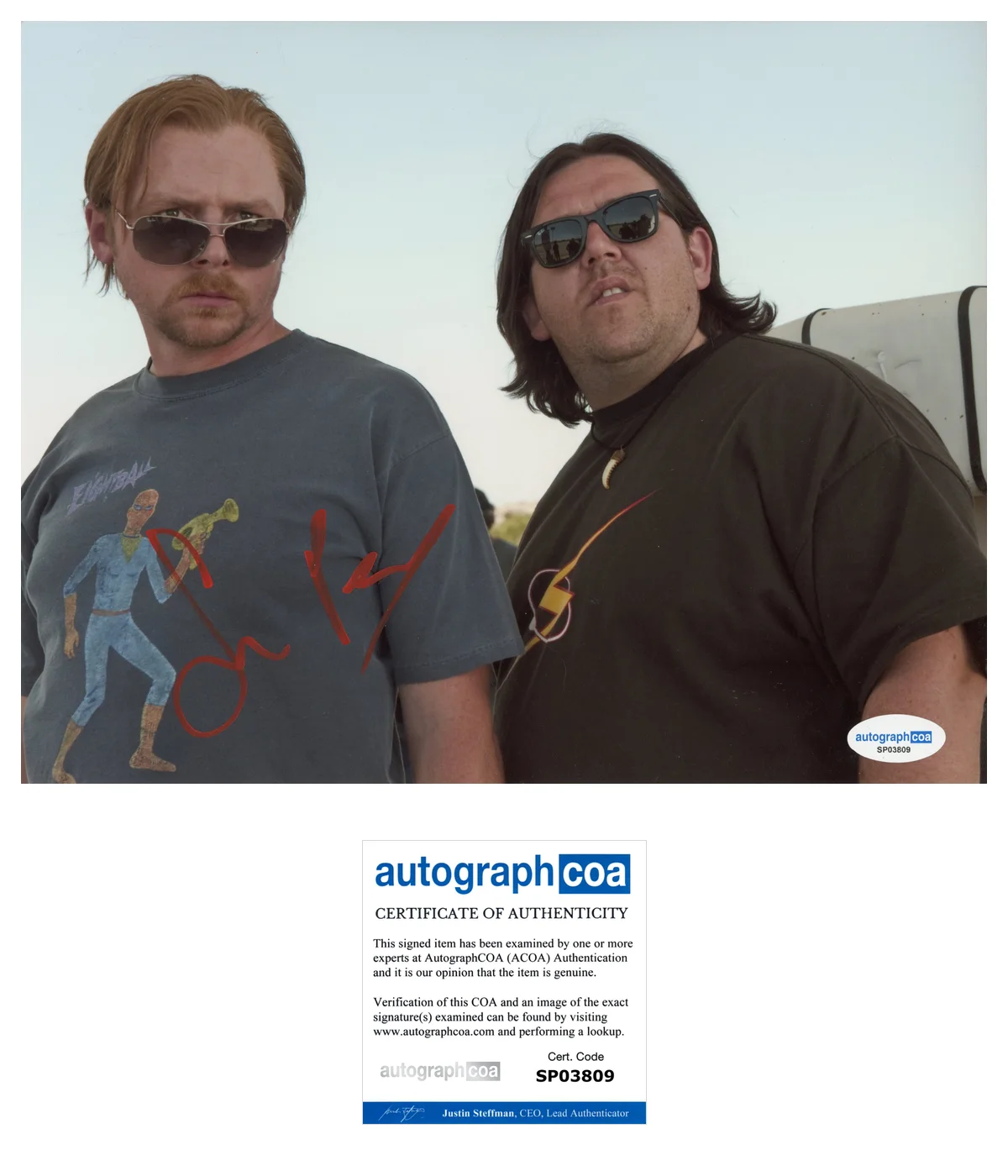 Simon Pegg Star Trek Autographed Signed 8x10 Photo ACOA, image 2