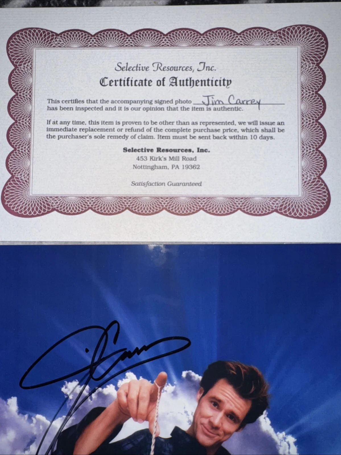 Jim Carrey — Authentic Signed Jim Carrey 8x10 Photo, image 2
