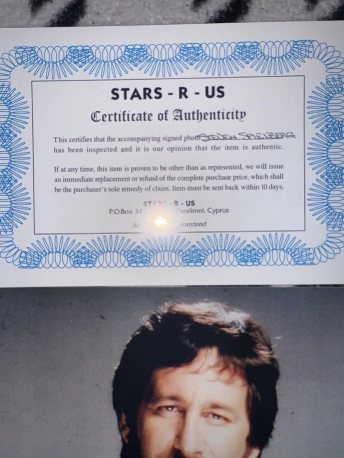 Steven Spielberg — Authentic Signed Steven Spielberg 8x10 Photo, image 2