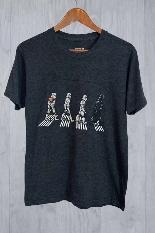 Star Wars Abbey Road Darth Vader Stormtroopers Graphic Mens T-Shirt Size Medium, image 2