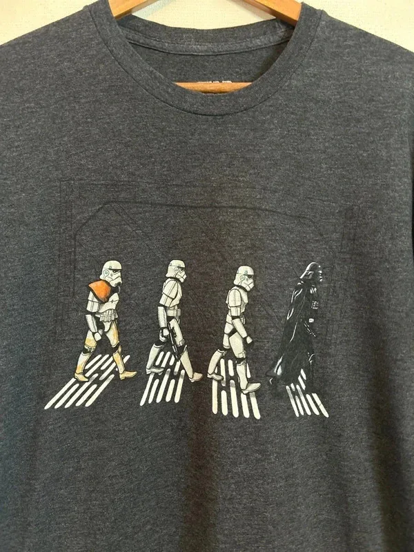 Star Wars Abbey Road Darth Vader Stormtroopers Graphic Mens T-Shirt Size Medium, image 3
