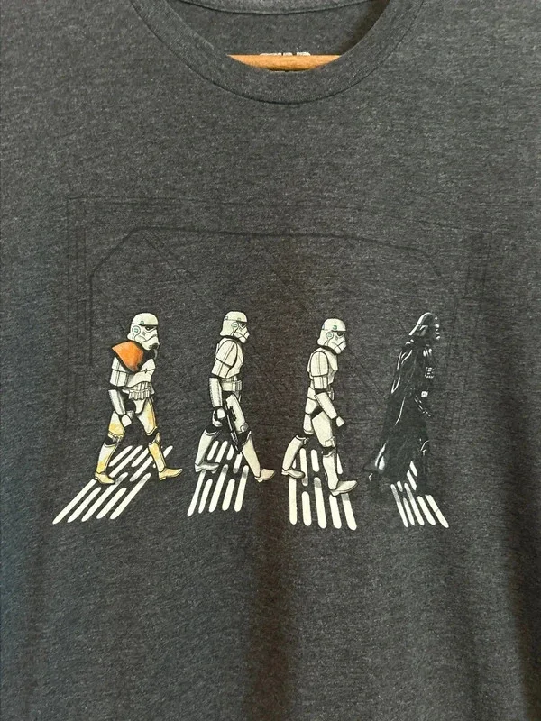 Star Wars Abbey Road Darth Vader Stormtroopers Graphic Mens T-Shirt Size Medium, image 4