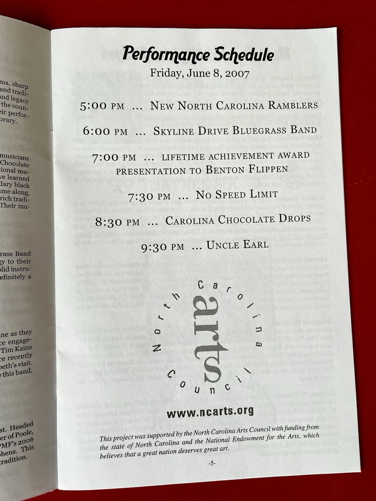 Carolina Chocolate Drops Autographed Charlie Poole Festival Program Memorabilia, изображение 3