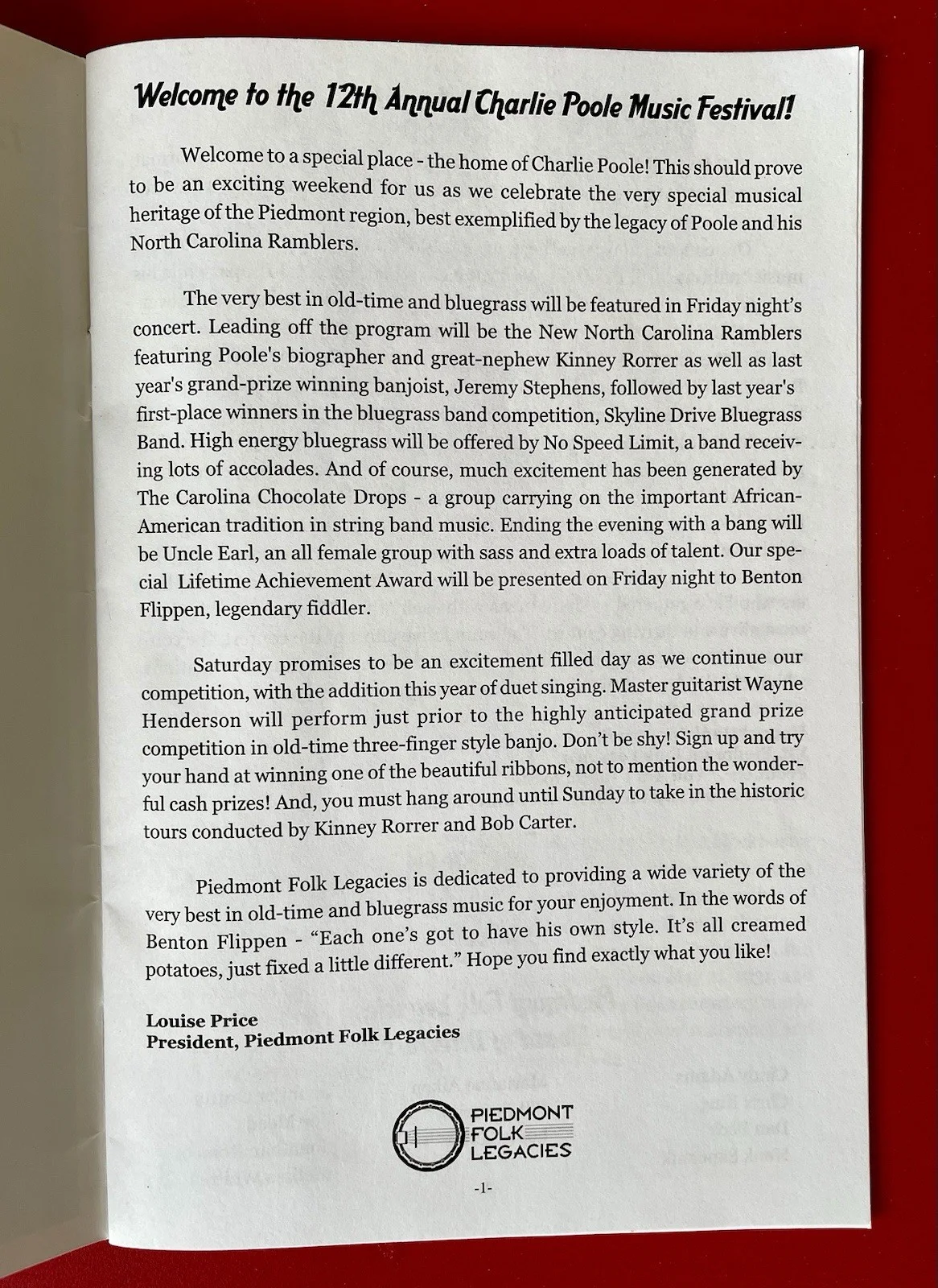Carolina Chocolate Drops Autographed Charlie Poole Festival Program Memorabilia, изображение 4