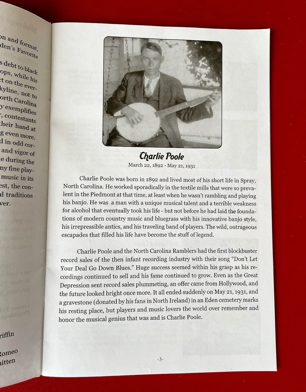 Carolina Chocolate Drops Autographed Charlie Poole Festival Program Memorabilia, изображение 5