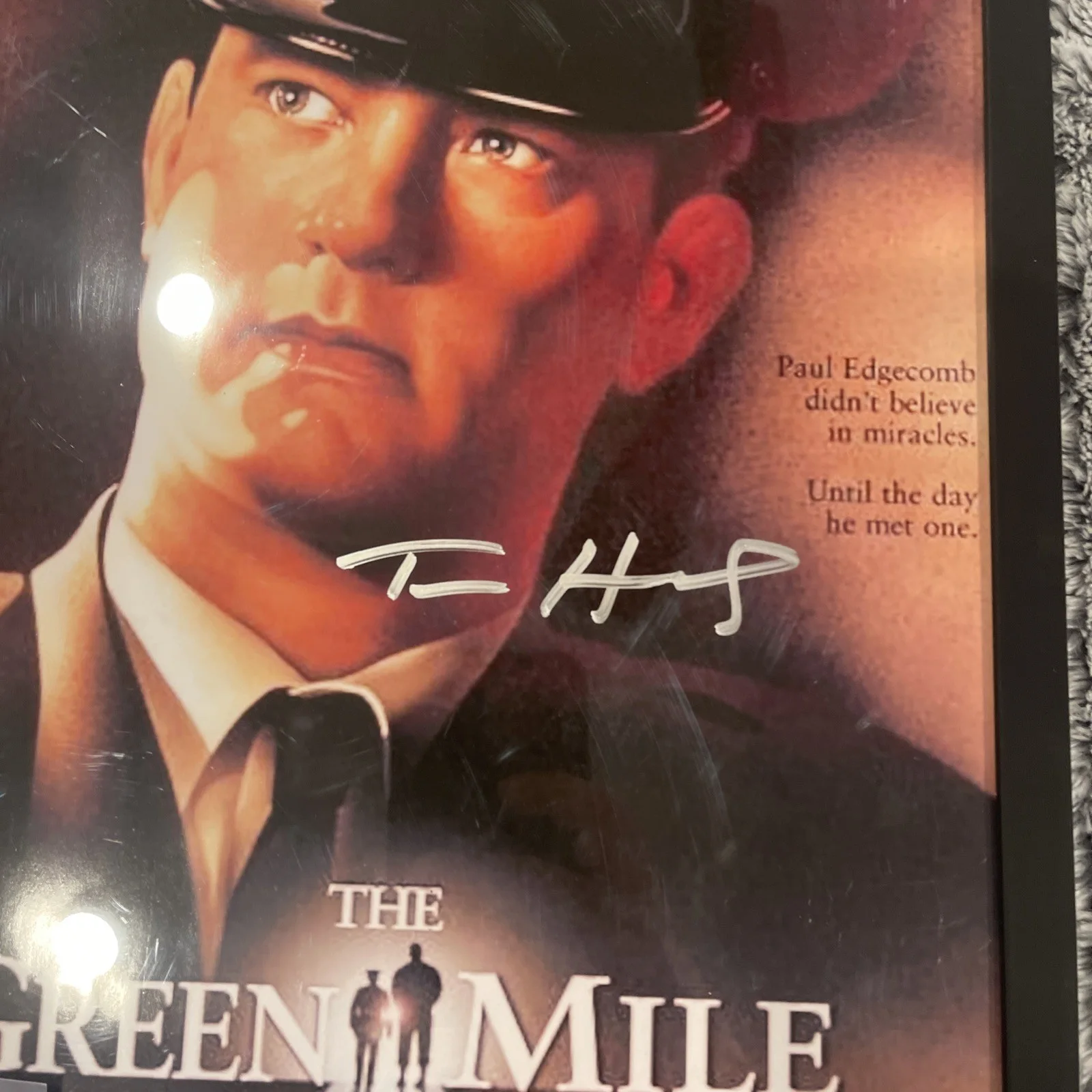 Tom Hanks — Tom Hanks Hand Signed Poster Photo THE GREEN MILE Movie 11x17 w/COA HOLO. Framed, изображение 2