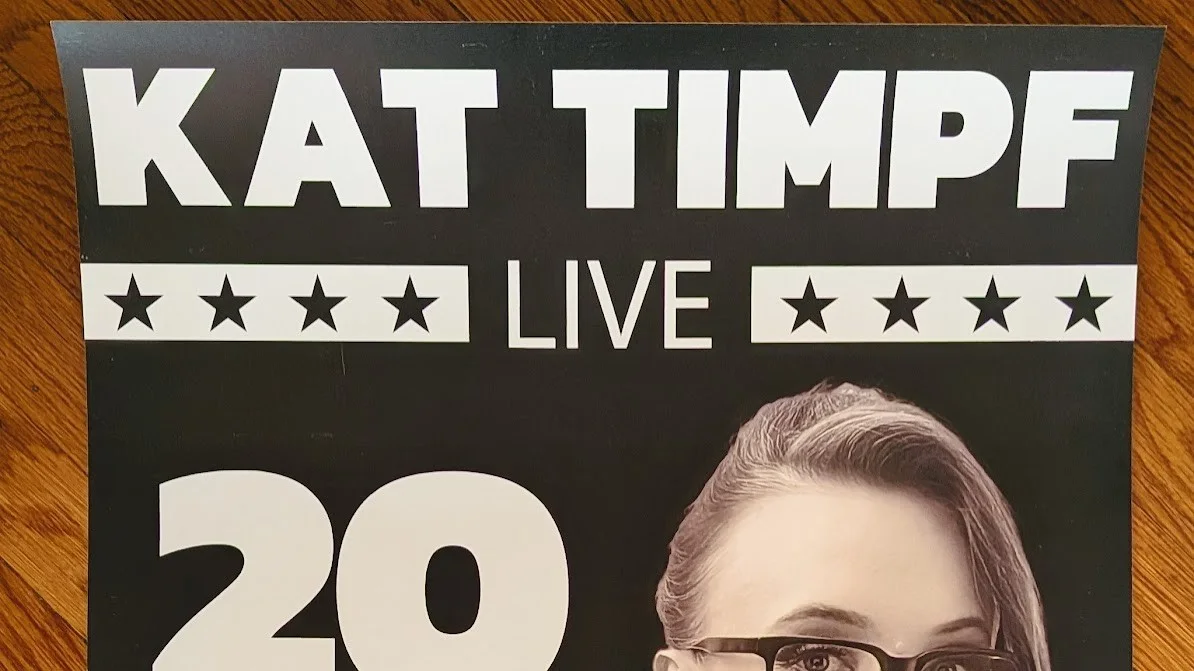 Kat Timpf — Kat Timpf Signed Autographed 2022 Tour Poster Sugar Land TX 18x24 Greg Gutfeld, изображение 2
