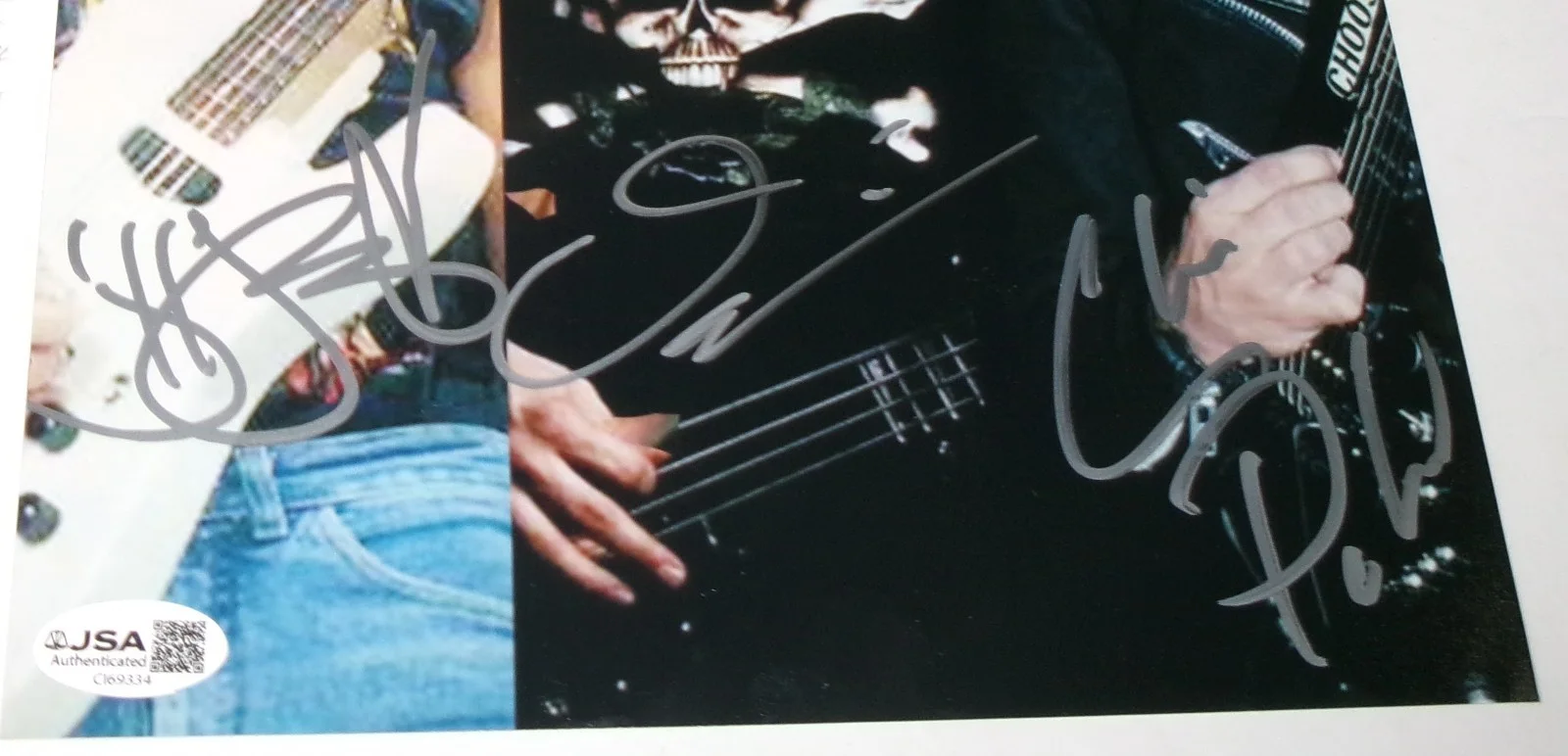 Ex Megadeth Chris Poland Jeff Young Dave Ellefson Signed 8X10 Photo JSA CERT, изображение 2