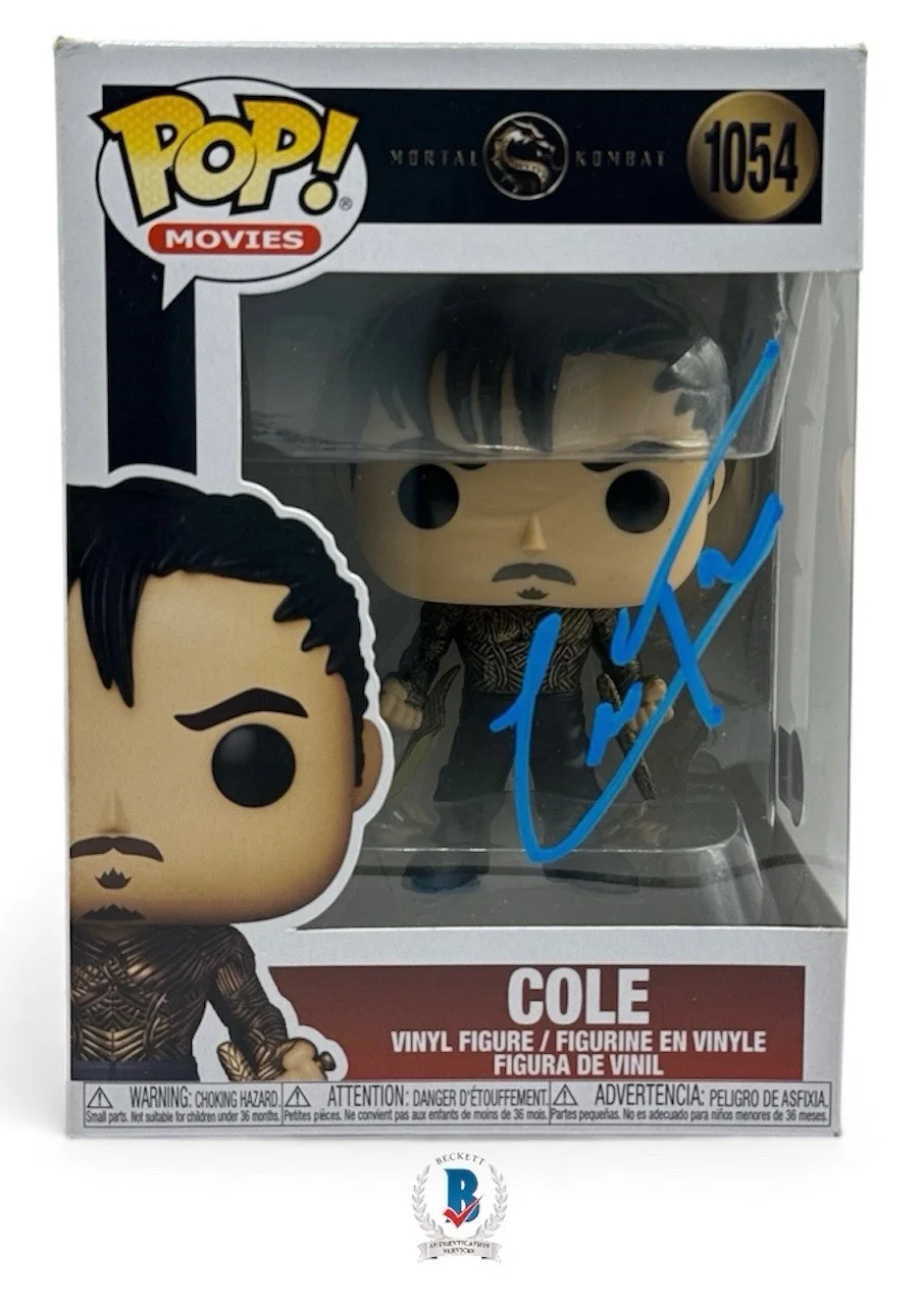 Lewis Tan — Lewis Tan Autograph Signed Mortal Kombat Cole Funko Pop with Beckett COA