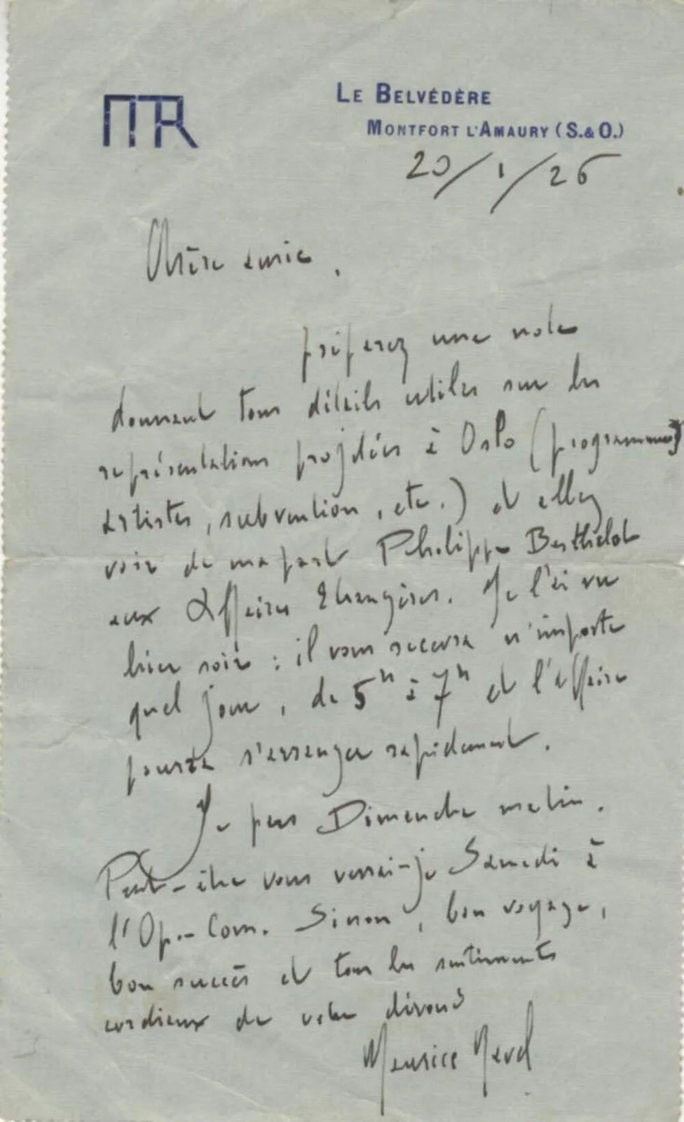FRENCH COMPOSER Maurice Ravel autograph letter signed & mounted, изображение 2