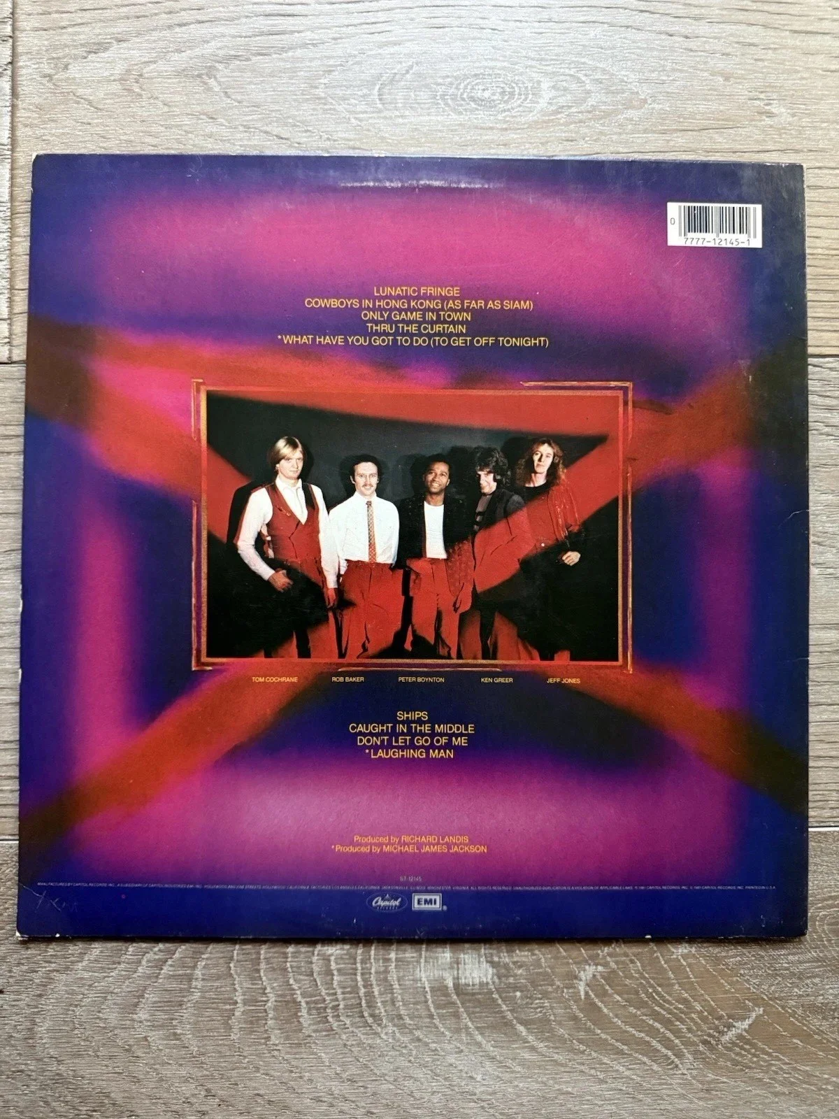 Red Rider As Far As Siam album autographed by Tom Cochrane, image 3