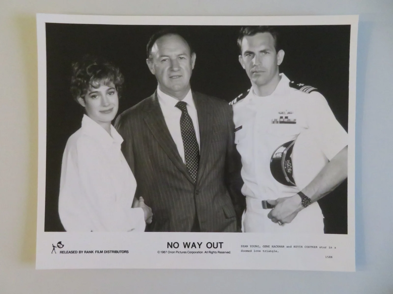 NO WAY OUT MOVIE STILL PHOTO LOT OF 9 GENE HACKMAN KEVIN COSTNER 1987, изображение 3