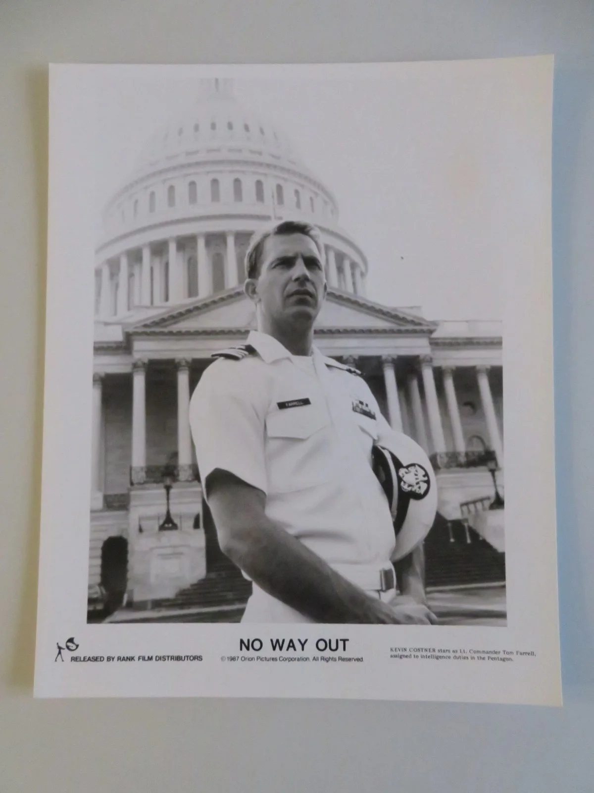 NO WAY OUT MOVIE STILL PHOTO LOT OF 9 GENE HACKMAN KEVIN COSTNER 1987, изображение 4