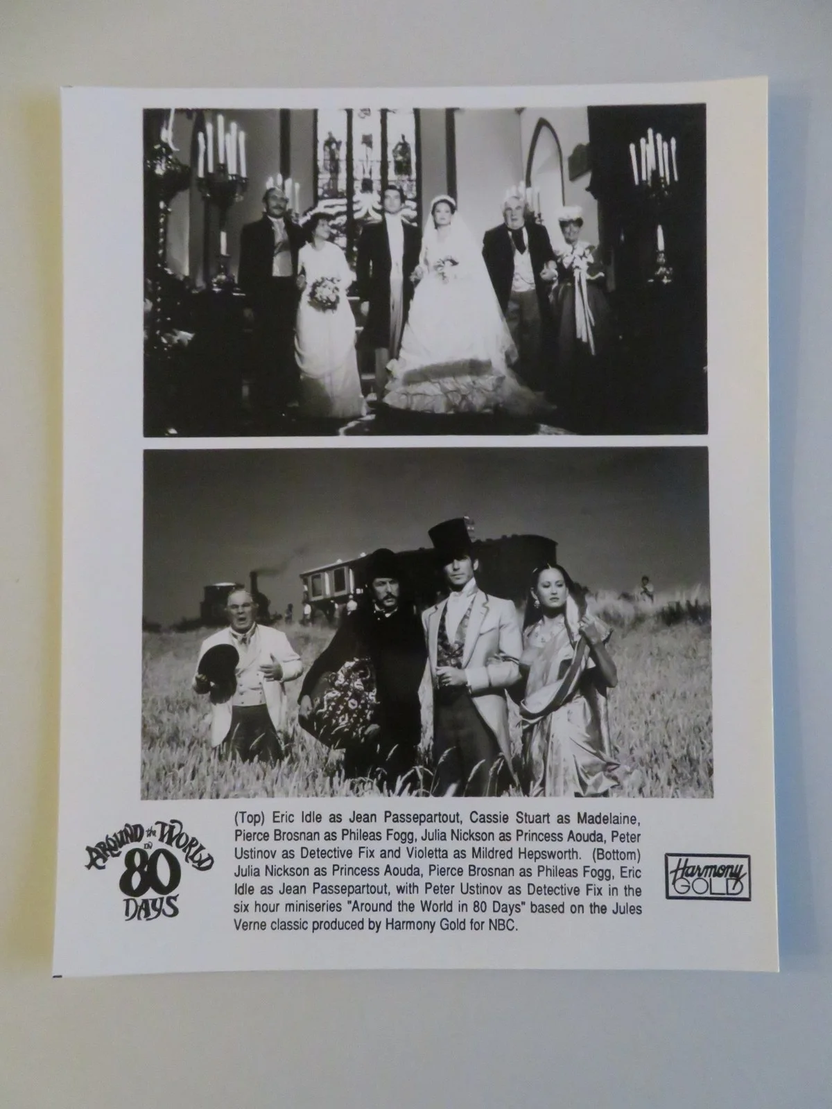 AROUND THE WORLD IN 80 DAYS MOVIE STILL PHOTO LOT OF 2 PIERCE BROSNAN 1989, изображение 3