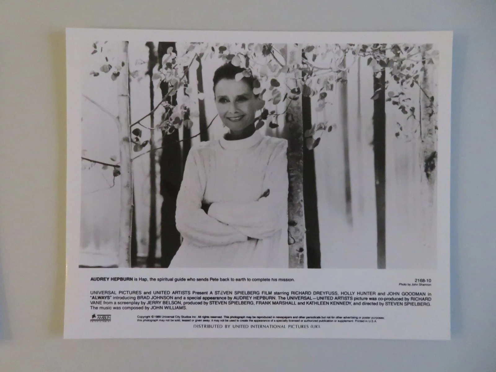 ALWAYS MOVIE STILL PHOTO LOT OF 5 RICHARD DREYFUSS HOLLY HUNTER 1989, изображение 4