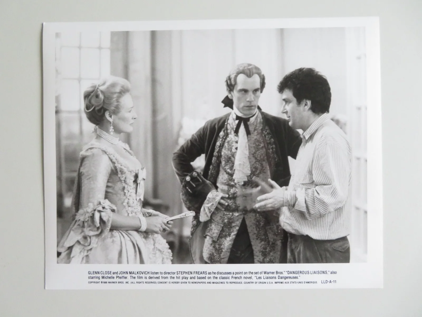 DANGEROUS LIAISONS - A MOVIE STILL PHOTO LOT OF 10 JOHN MALKOVICH PFEIFFER 1988, изображение 3