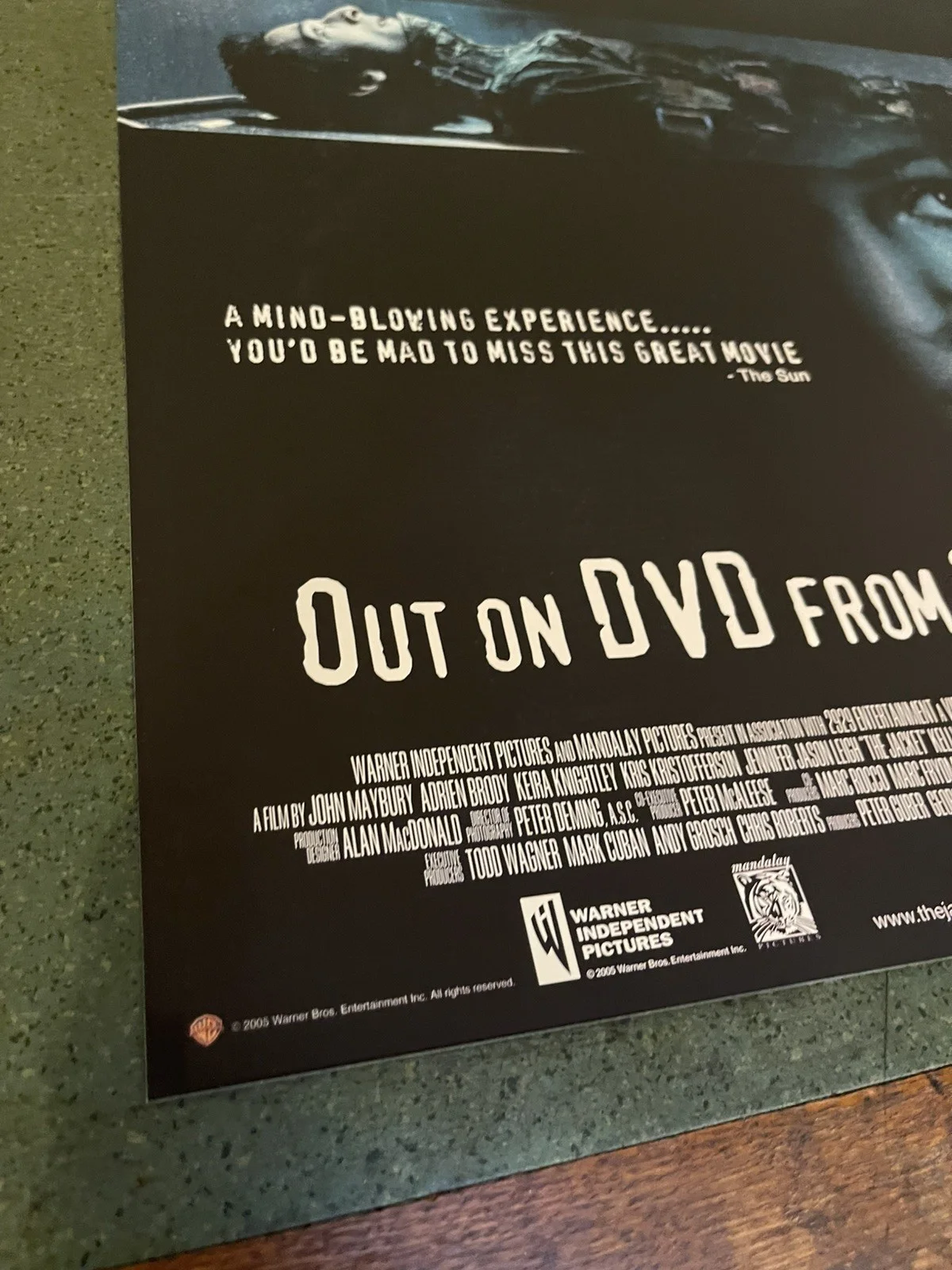 The Jacket (2005) Original Video Shop Promo Poster - A2 - RARE - Keira Knightley, изображение 4