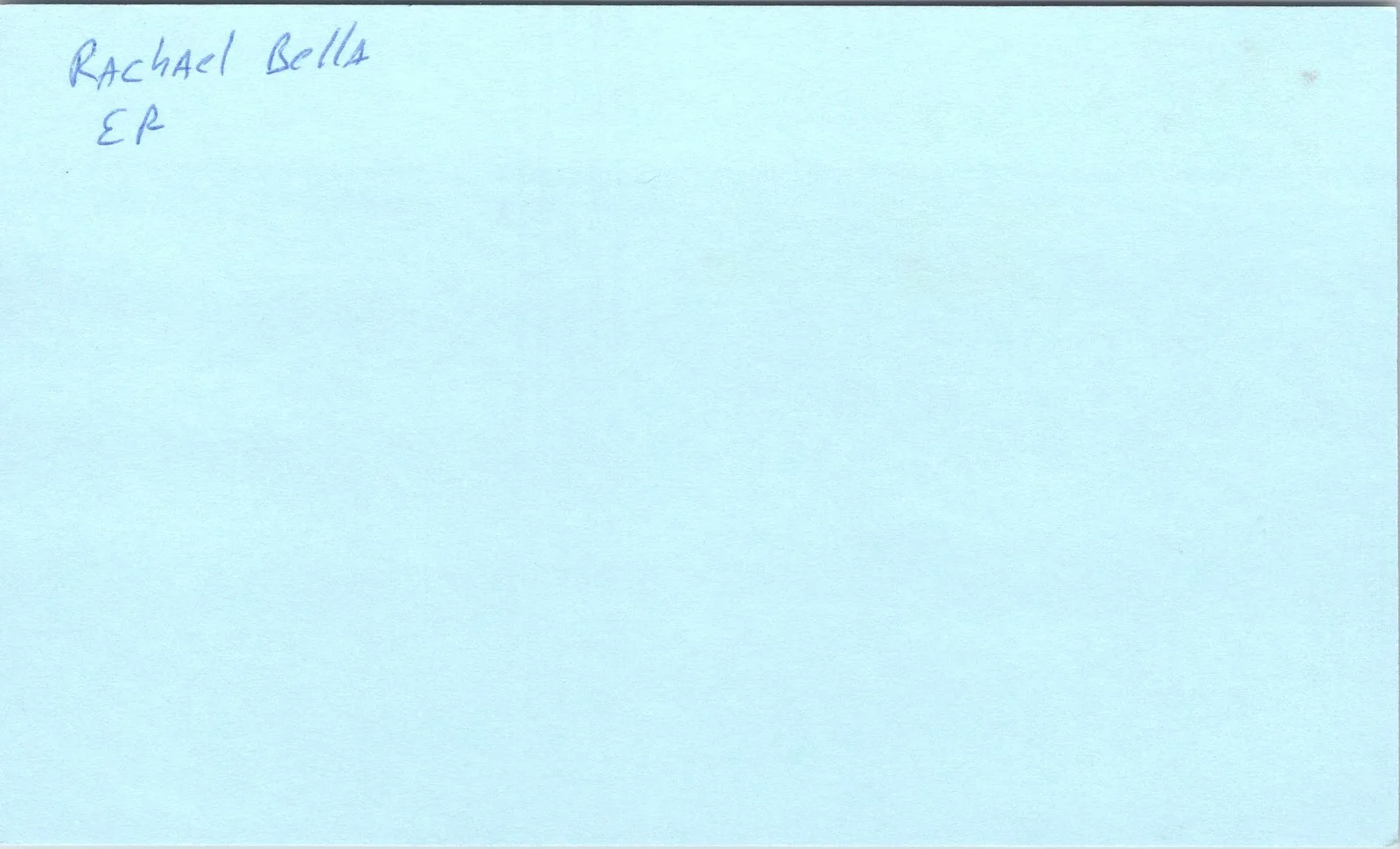 Rachael Bella — Rachael Bella Signed 3x5 Index Card The Ring Autographed, image 2