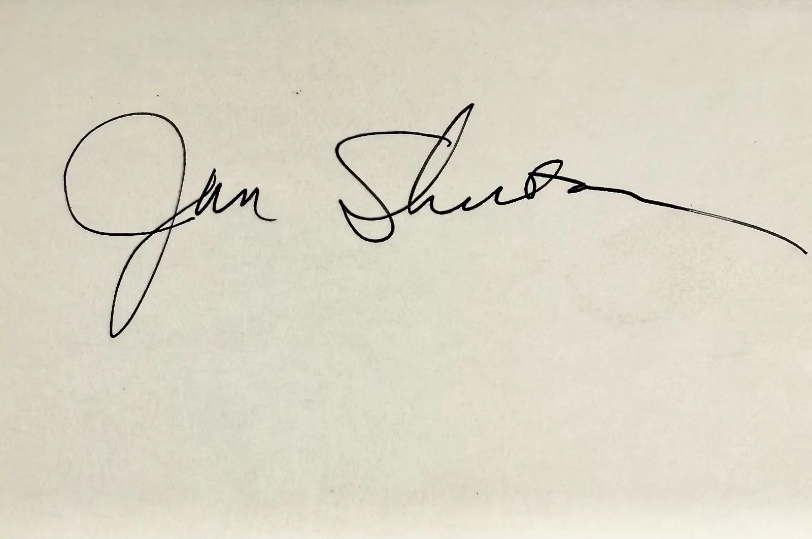 Jan Shutan — JAN SHUTAN Signed Autographed 4x6 INDEX CARD DRACULA'S DOG Ben Casey STAR TREK, изображение 4