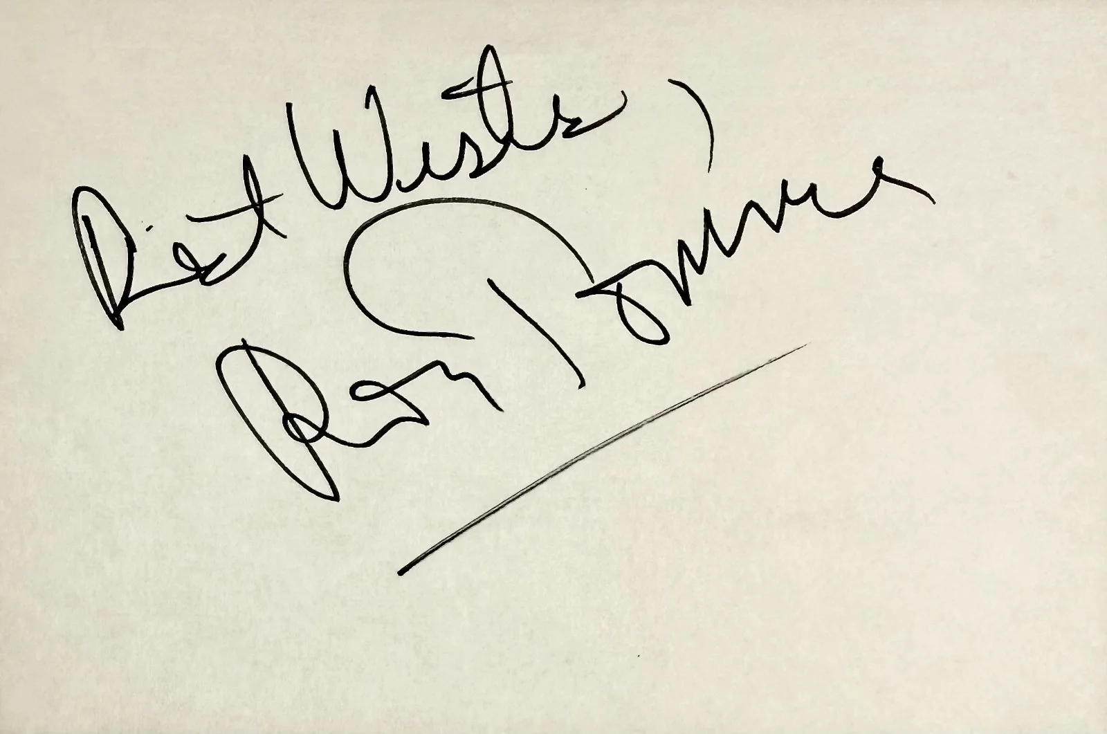 Ron Tomme — RON TOMME Signed Autographed 4"x 6" INDEX CARD Dallas Guiding Light Love of Life, изображение 4